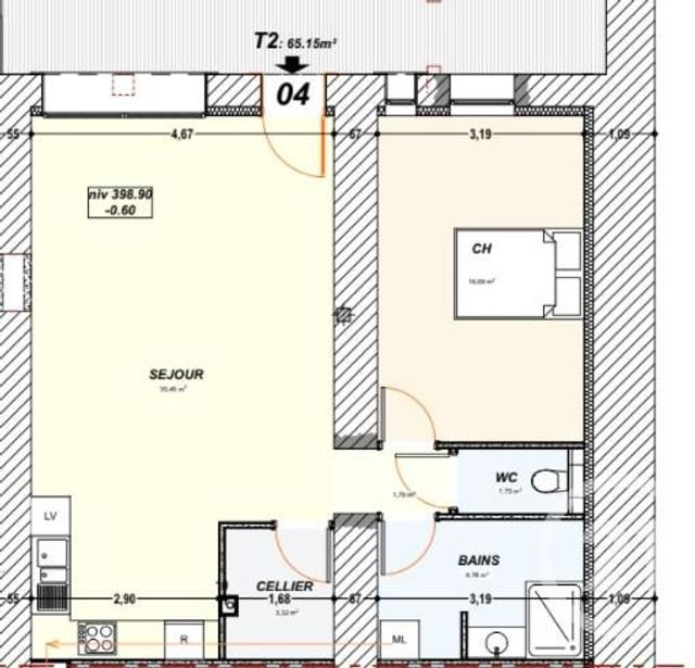 Appartement F2 à vendre ST ETIENNE LES REMIREMONT